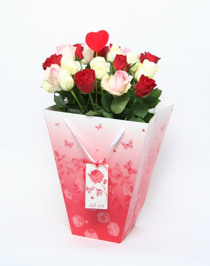 20 florets in a with love bag with card