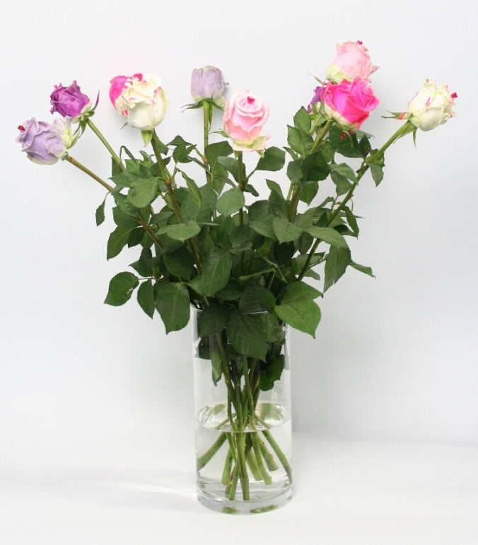 Bouquet of 10 large -flowered wax roses Choco Sweetheart Mix