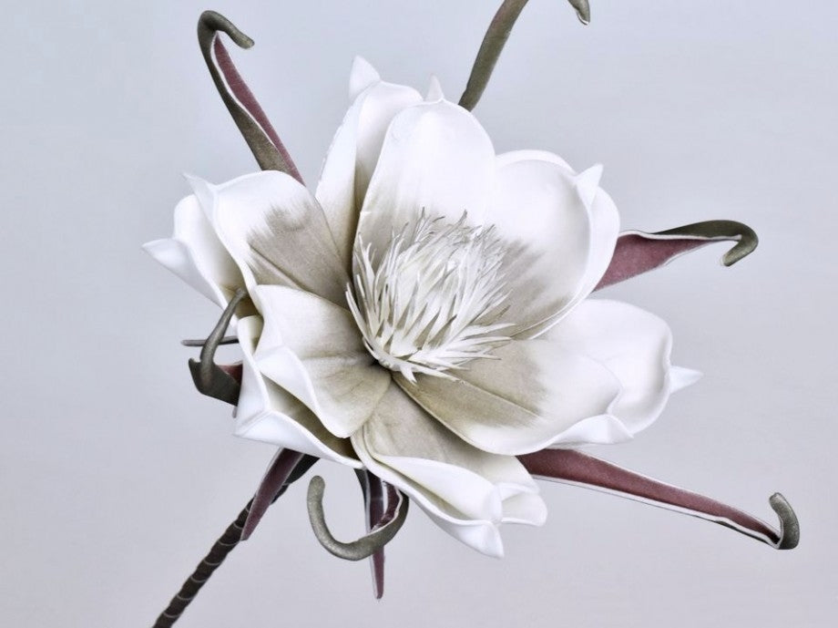 Foam flower white gray Ø 20 cm