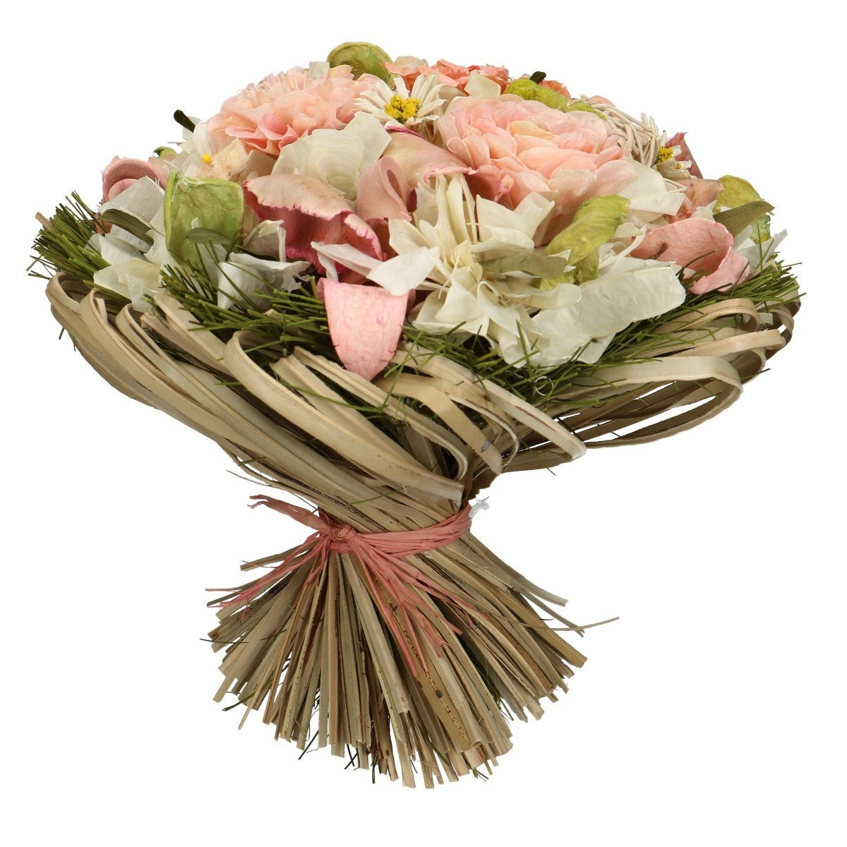 Dry flowers bouquet lena peach salmon pink large