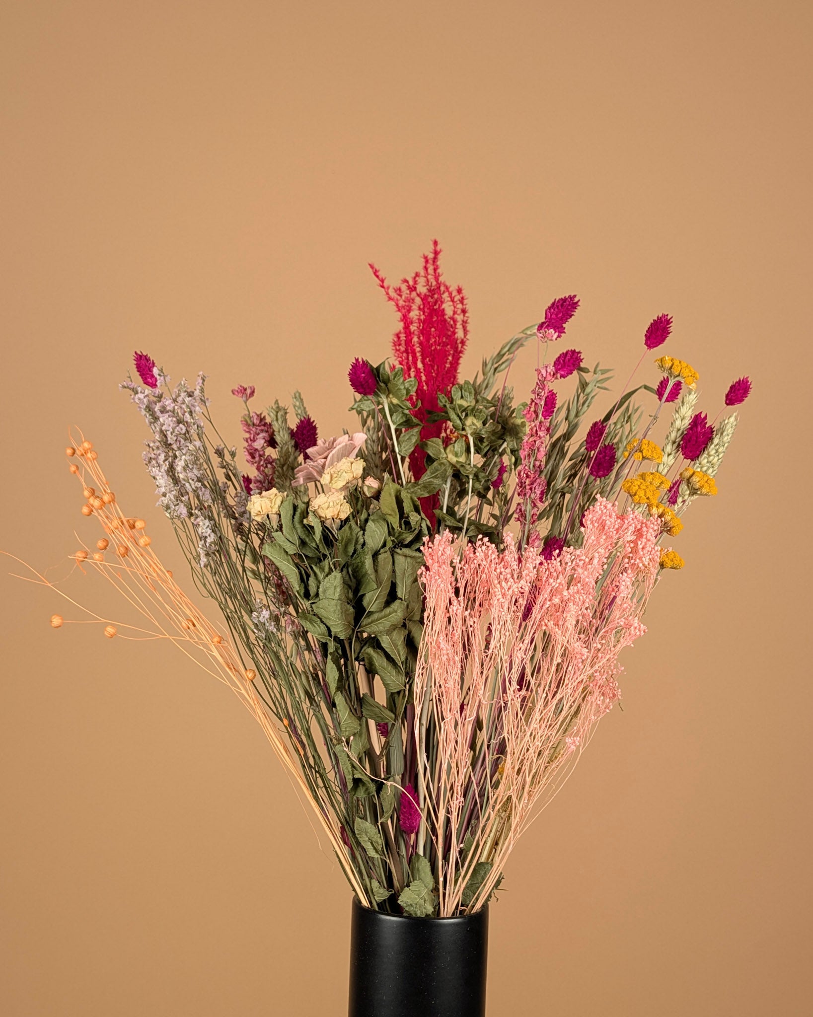 Coup de foudre estival – Bouquet de fleurs séchées d'été 60 cm