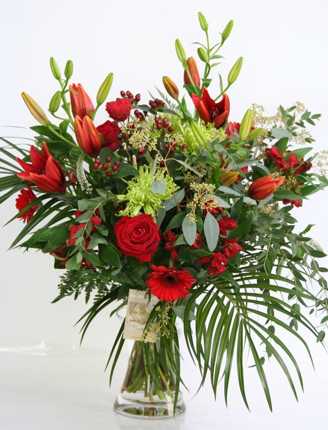 Bouquet Flowers Green rouge Gloria verloven et se marier
