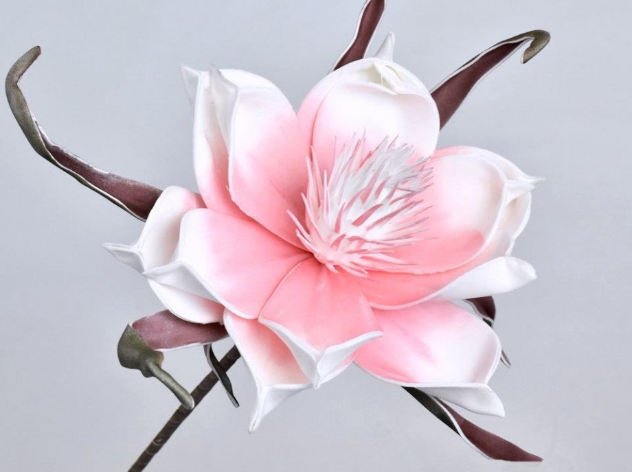 Fleur en mousse Rose blanc Ø 20 cm