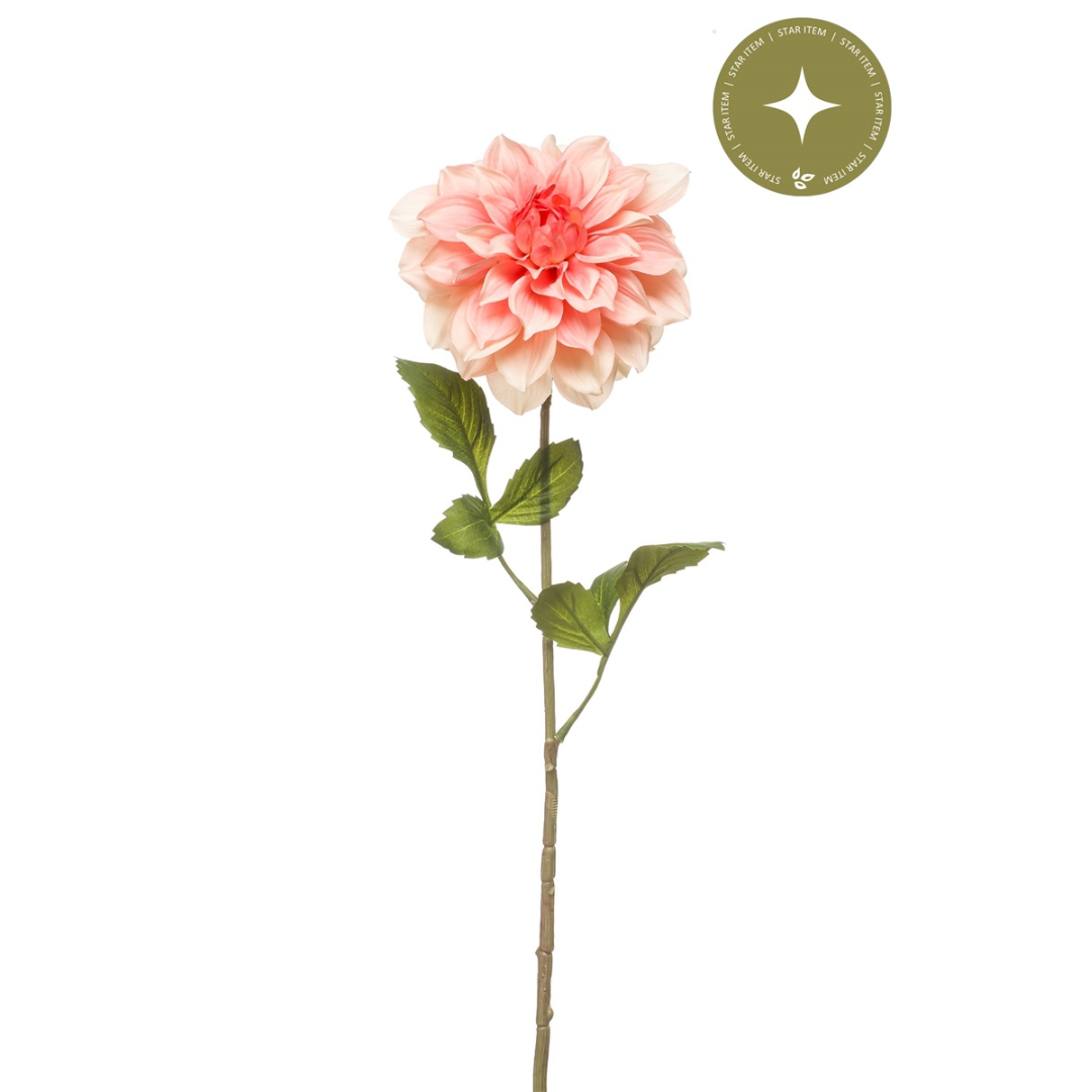 Dahlia de soie – Pêche (72 cm)