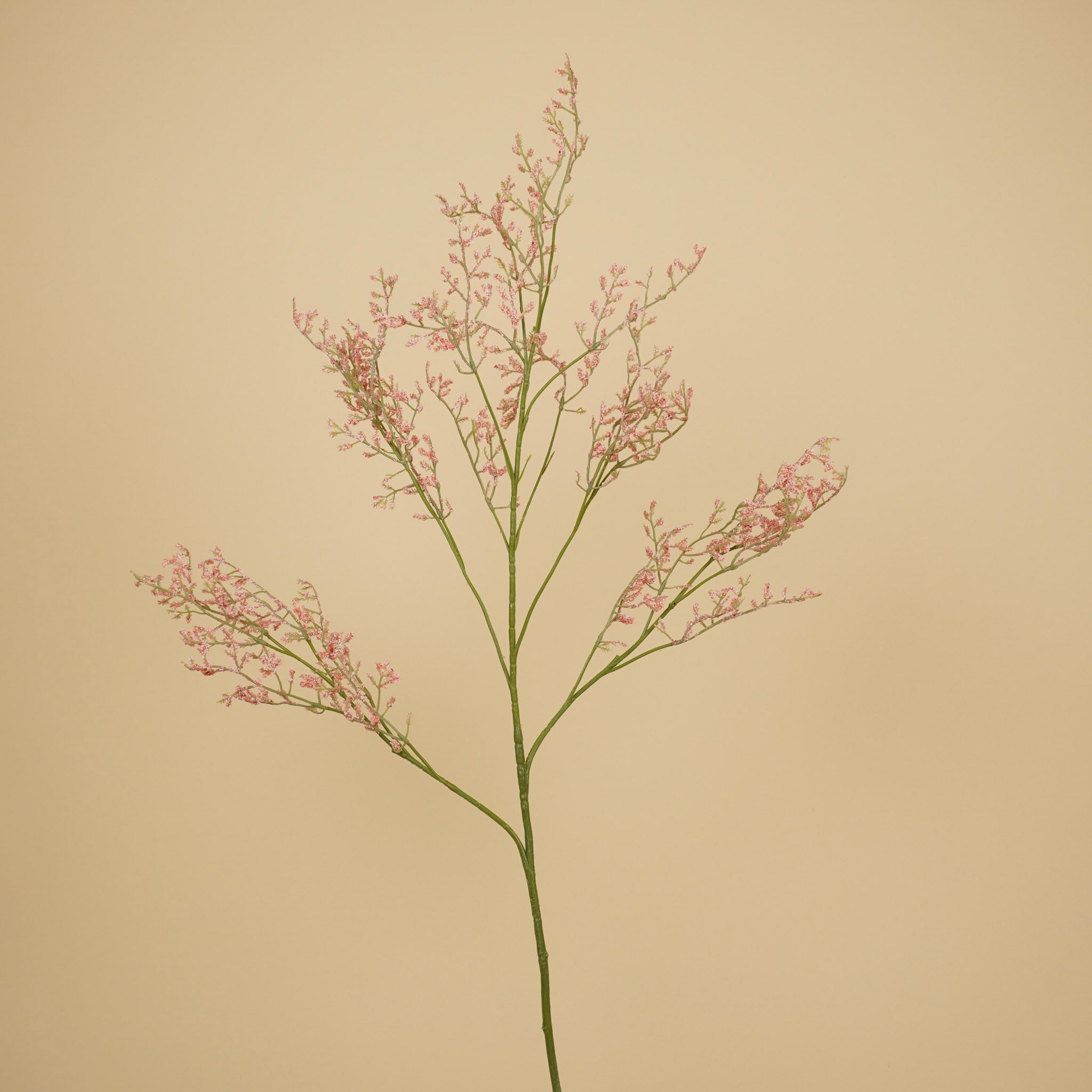 Branche de limonium en soie – Rose tendre (82 cm)