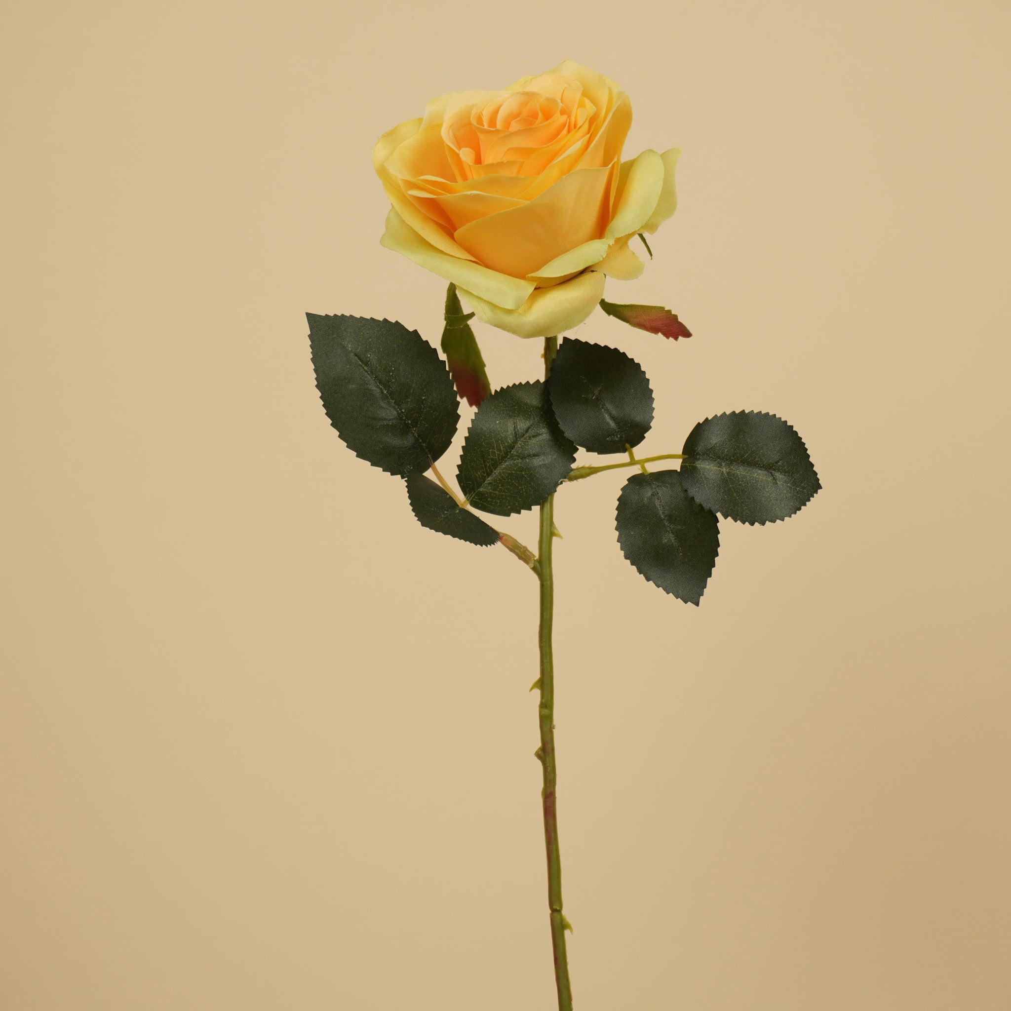 Rose de soie Simone – Jaune tendre (45 cm)