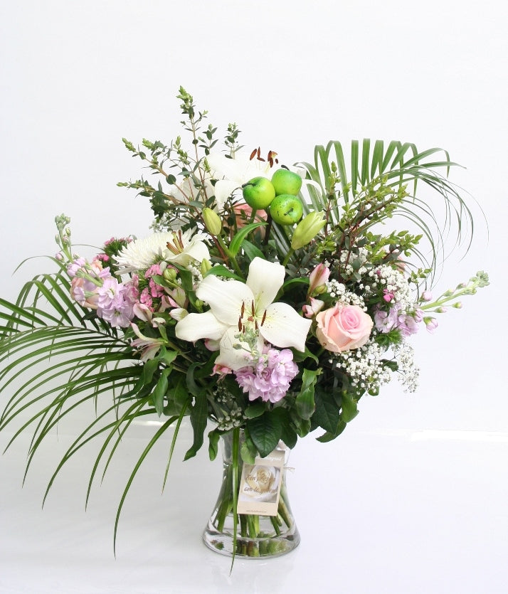 Bouquet white pink tenderness get well soon