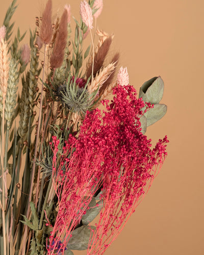 Burgundy Bliss – Droogbloemen Veldboeket (60 cm)