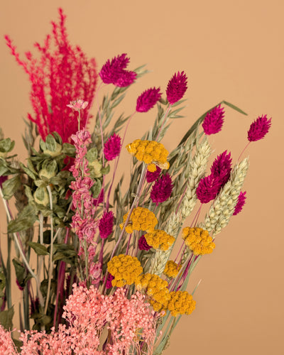 Coup de foudre estival – Bouquet de fleurs séchées d'été 60 cm