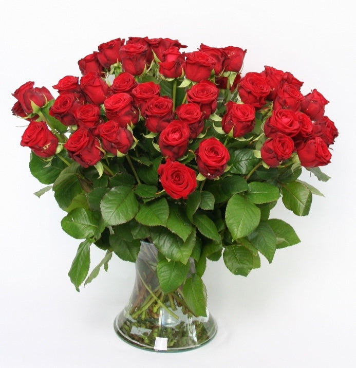 Rosenbouquet rot von 50 roten Rosen