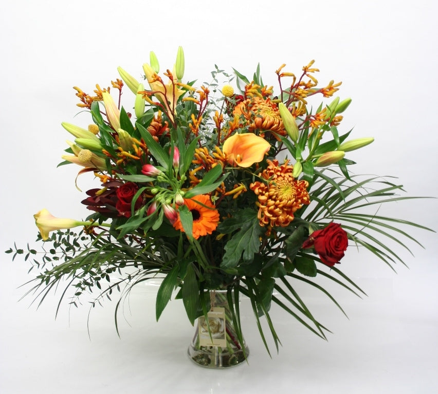 Boeket bloemen Amber pracht Bedankt