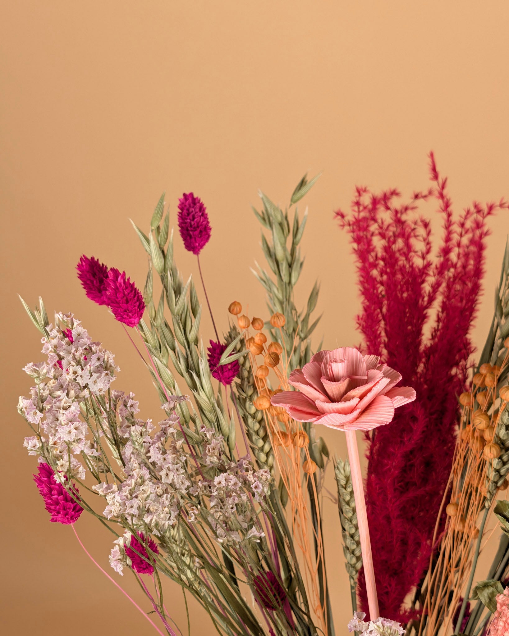 Coup de cœur estival – Bouquet de fleurs séchées des champs d'été 50 cm