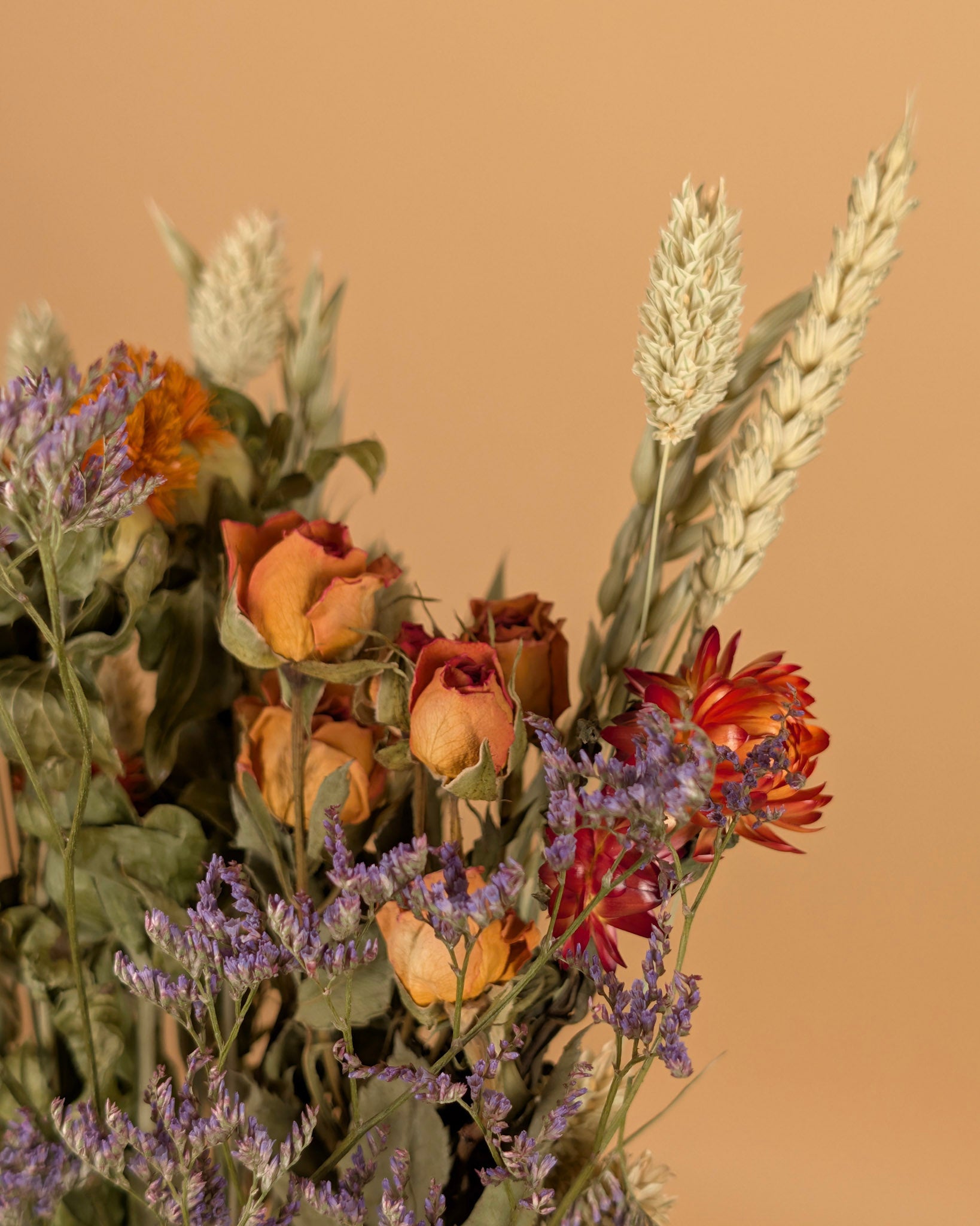 Getrocknete Feldstraußgelbe Freude