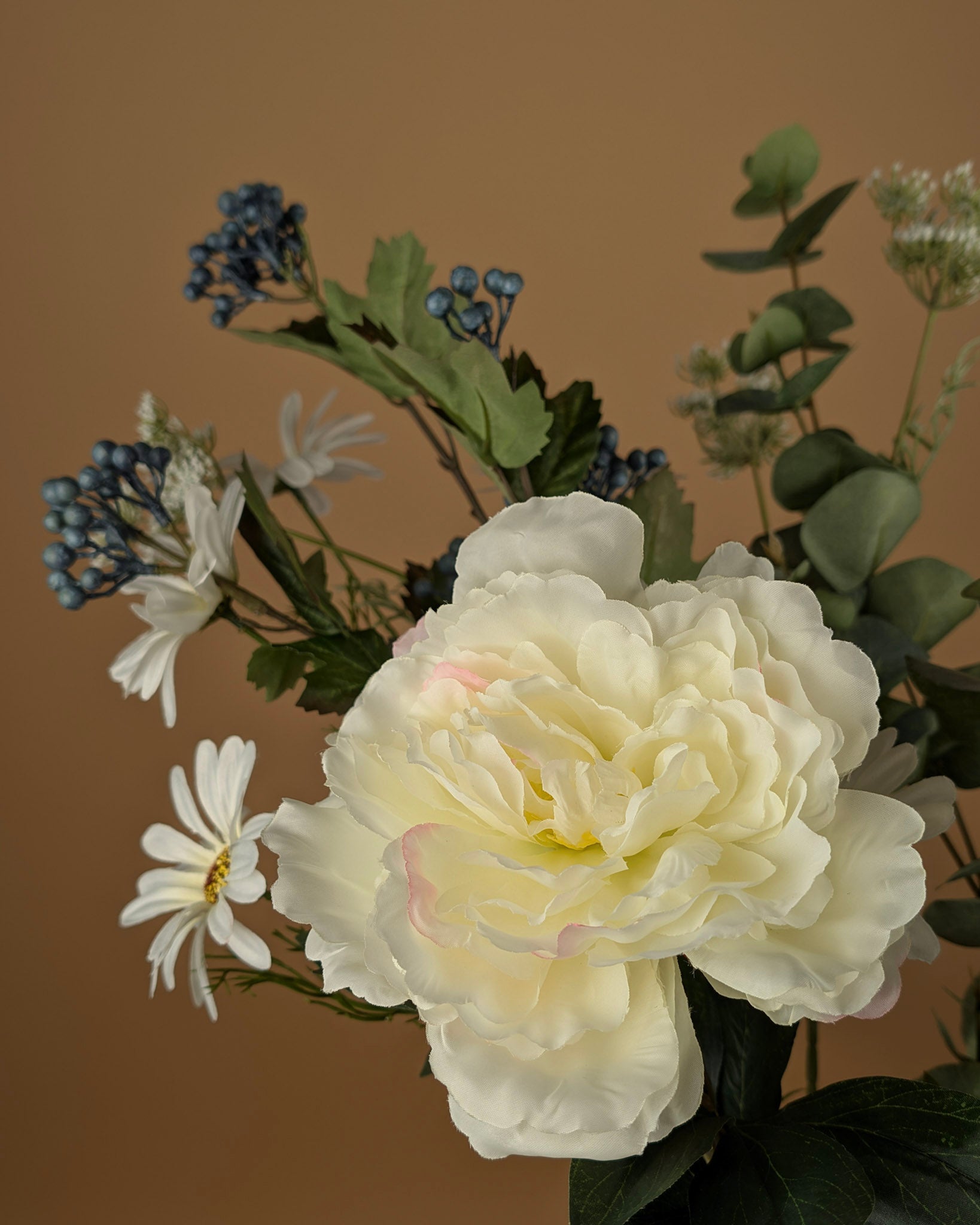 Zijdeboeket Isabella – Lila / Crème – 70 cm