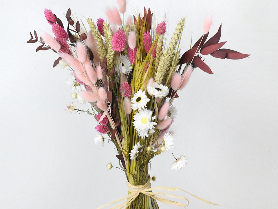 Dry field bouquet pink 35cm