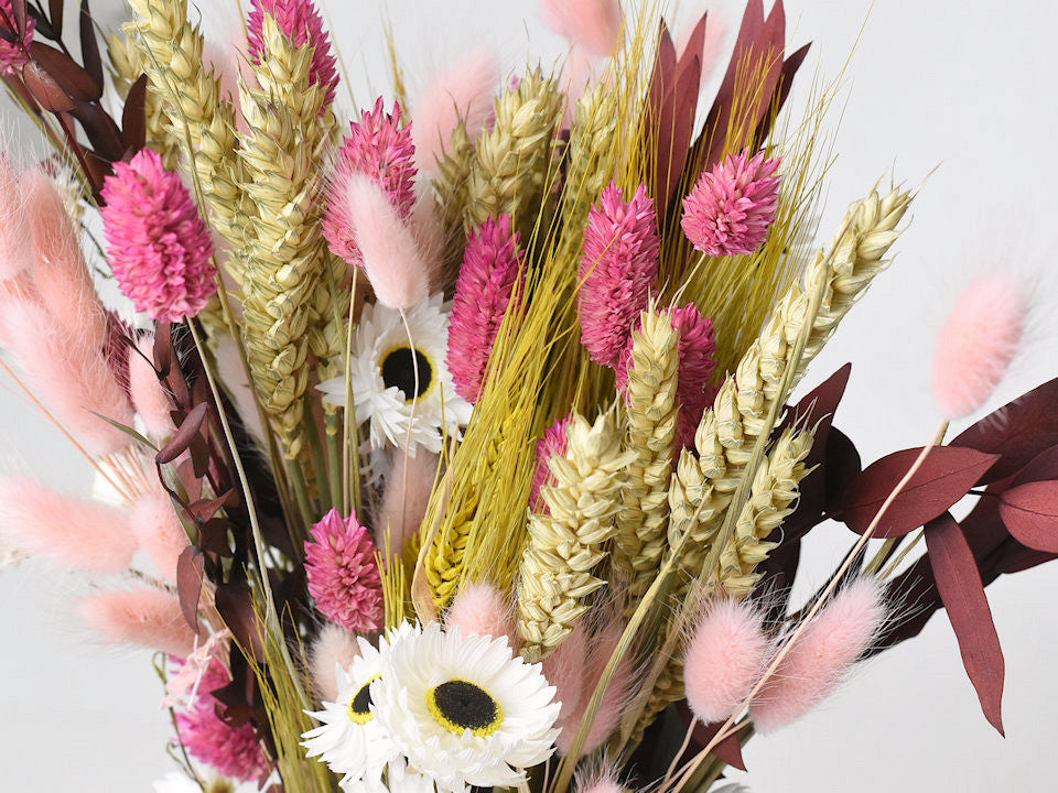 Dry field bouquet pink 35cm