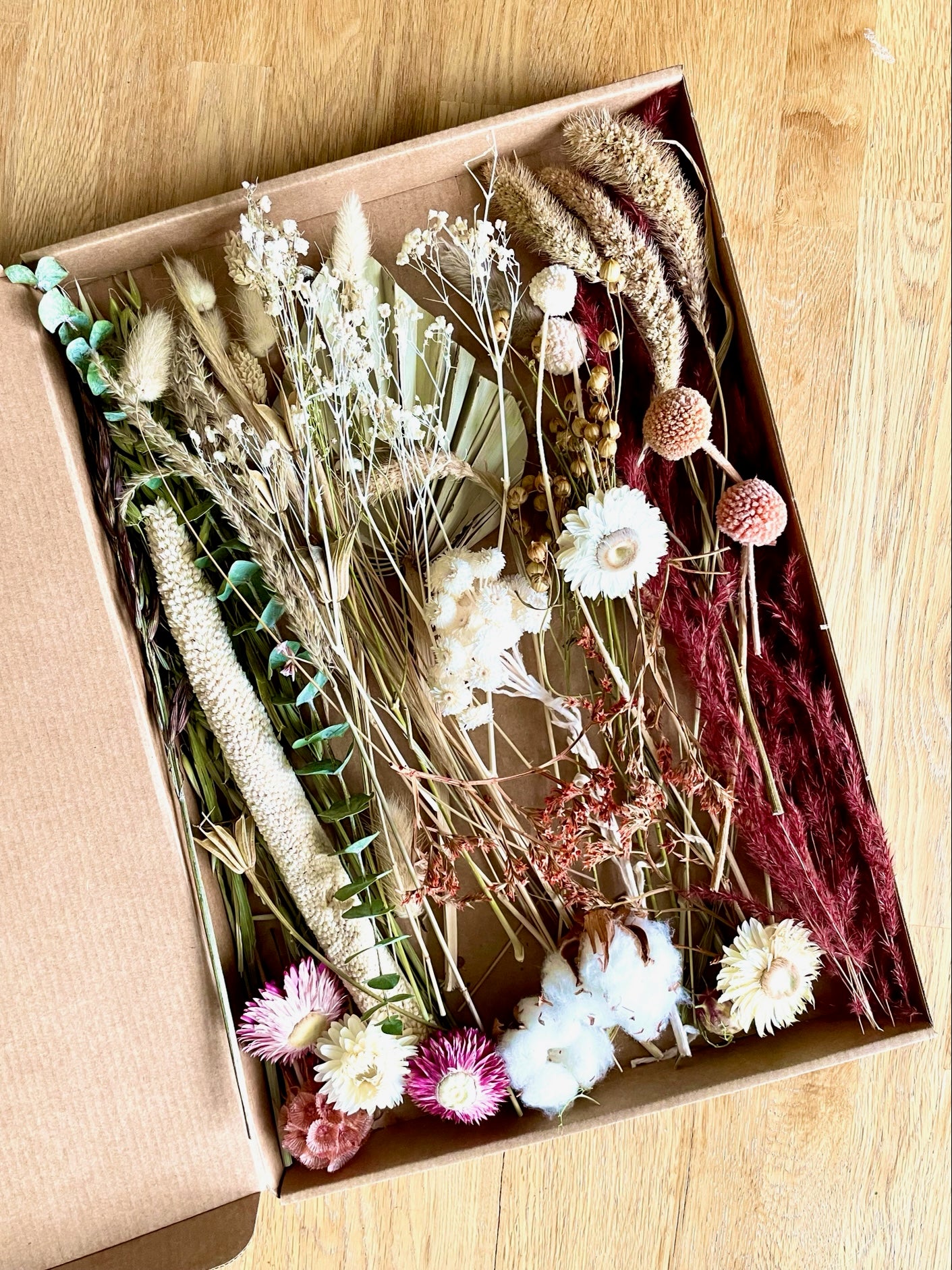 Nein - abgelöste DIY Trockenblüten Box - natürlich