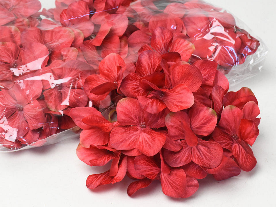 Hortensia head red D16cm