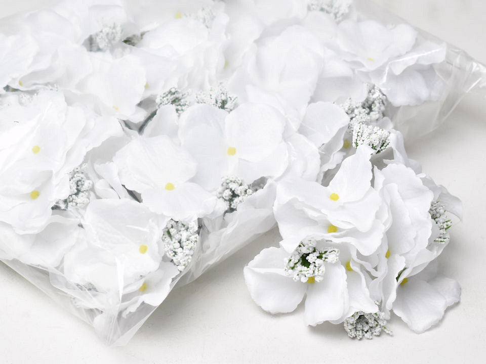 Hortensia Head blanc D14cm