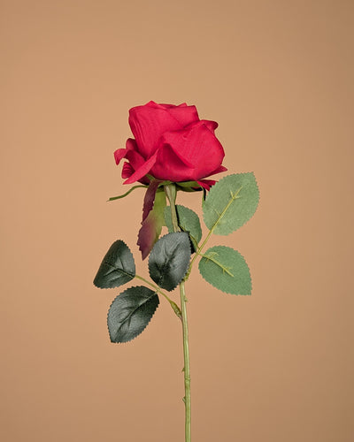 Rose de soie Simone – Rouge foncé (45 cm)