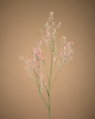 Branche de limonium en soie – Rose tendre (82 cm)
