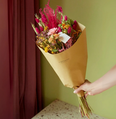 Coup de foudre estival – Bouquet de fleurs séchées d'été 60 cm