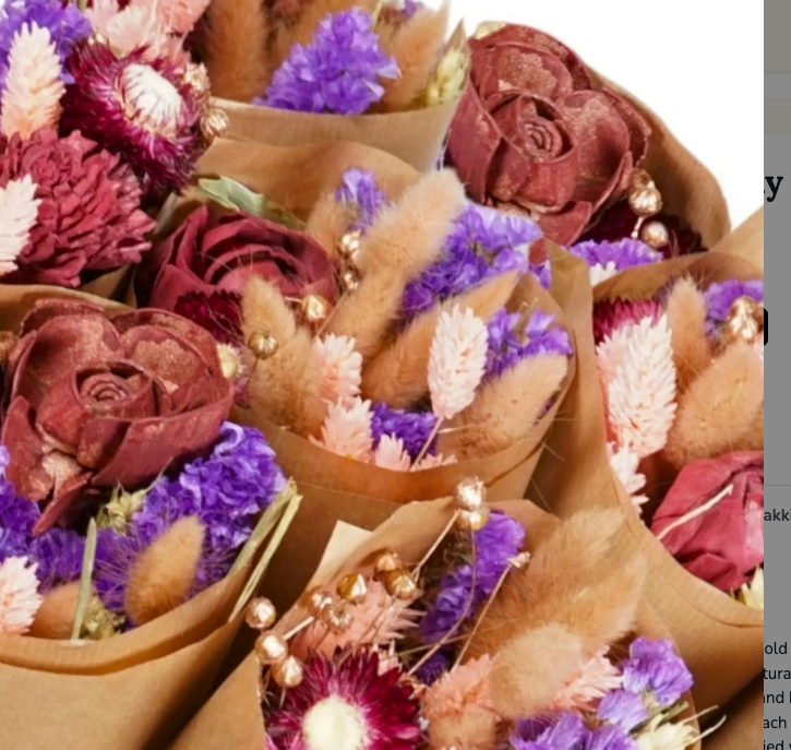 Burgundy Glow – Marktstijl Droogbloemenboeket (50 cm)