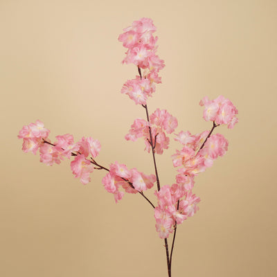 Zijde kersenbloesemtak roze