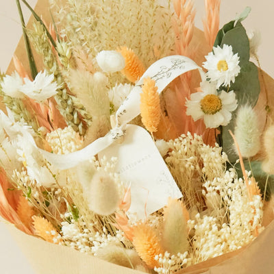 Exclusief Droogbloemen Veldboeket – Soft Peach