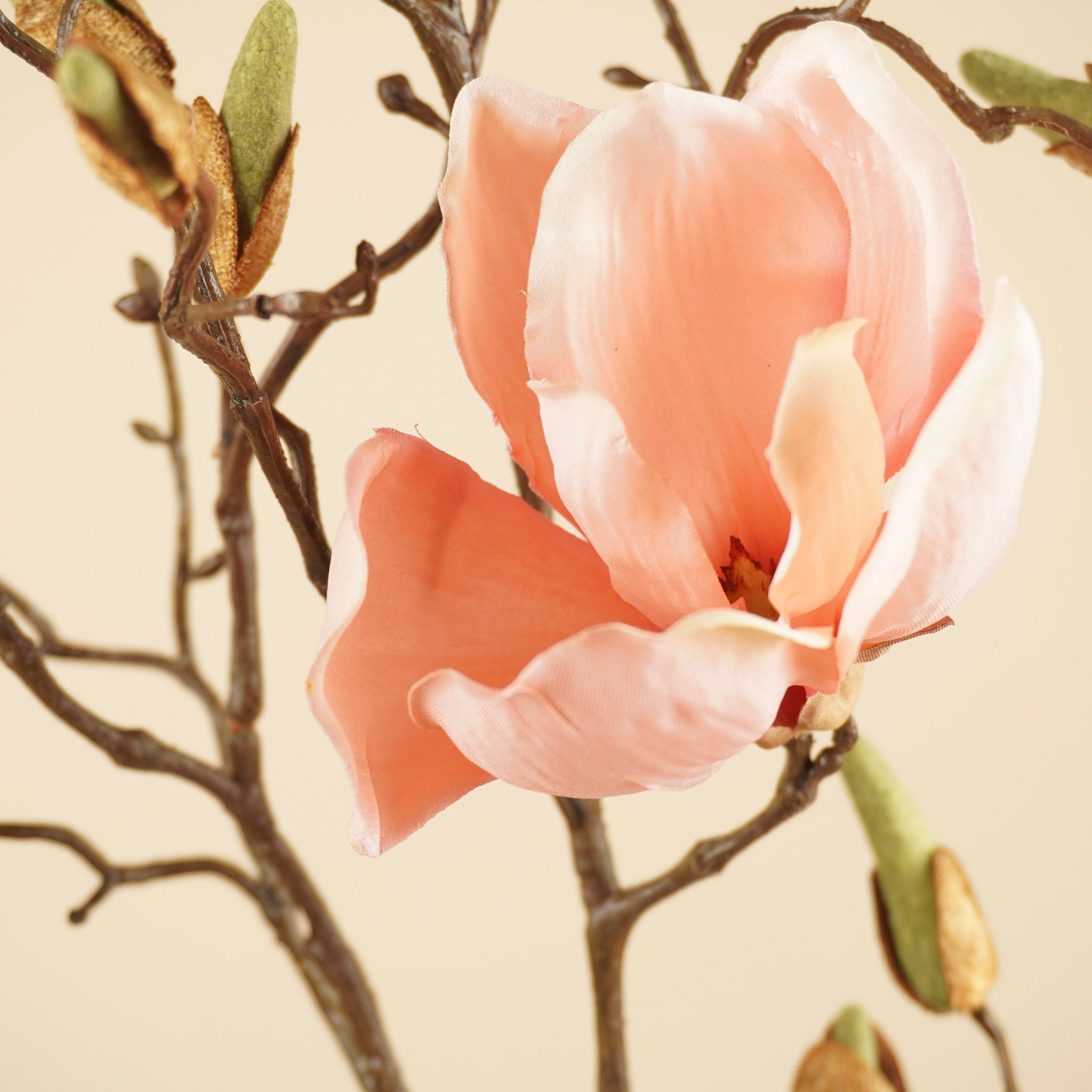 Zijde magnoliatak roze