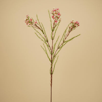 Fleur de cire en soie – Rose tendre (78 cm)